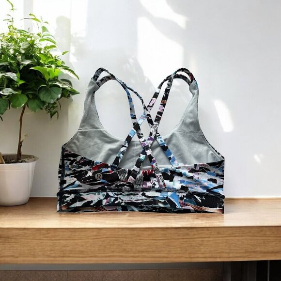 Lululemon Free To Be Serena Bra Culture Clash Women's Multi Black Size 6 - Picture 2 of 10